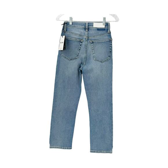 RE/Done Comfort Stretch High Rise 70s Stove Pipe Jean Straight Blue Size 25 NWT - Picture 4 of 11